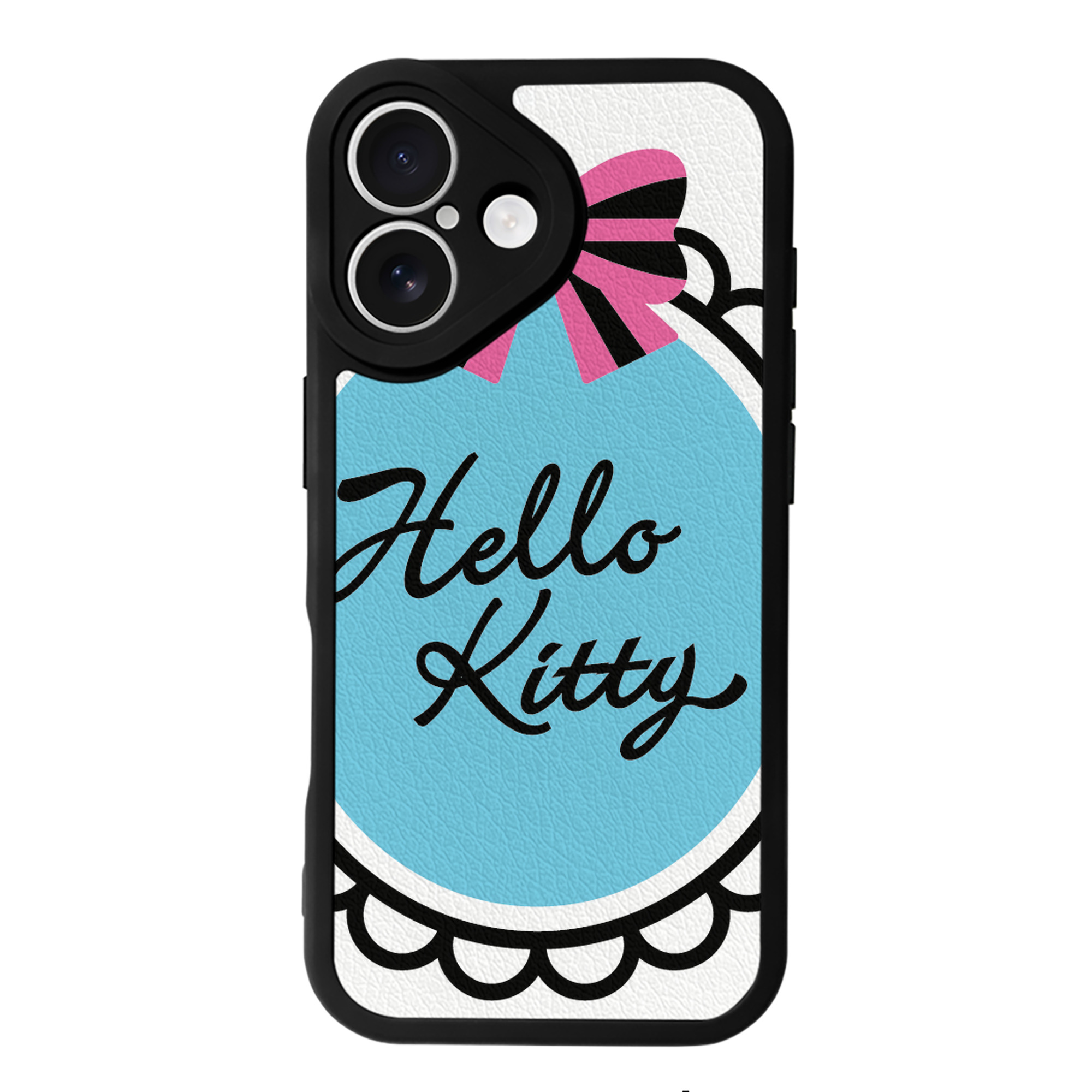 （画像用） Hello Kitty ハローキティ 【iPhone 16シリーズ対応】シリコンスマホケース（レザー調） 材質：シリコン